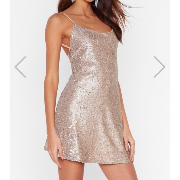 Nasty Gal Dresses & Skirts - Disco’s Out To You Sequin Mini Dress